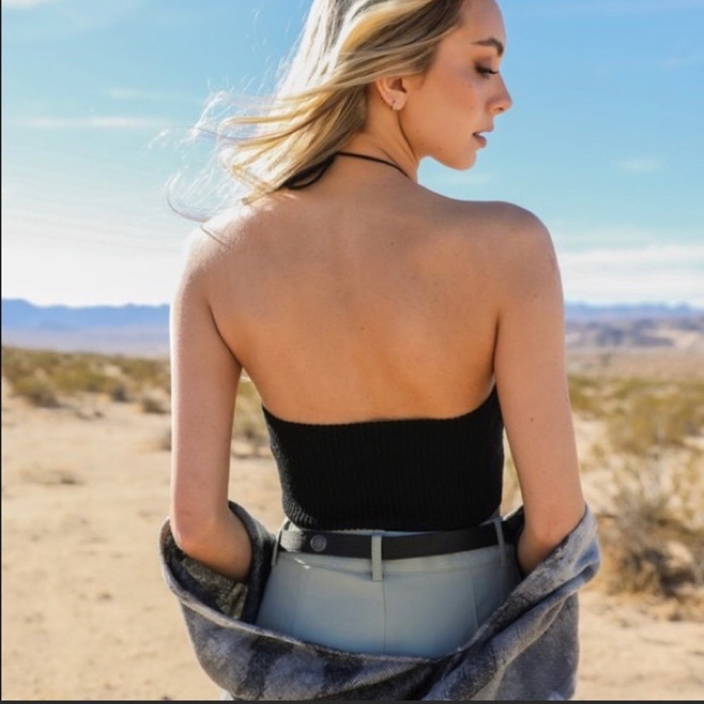 Boho Knit Halter Bralette Top - Picture 3 of 6